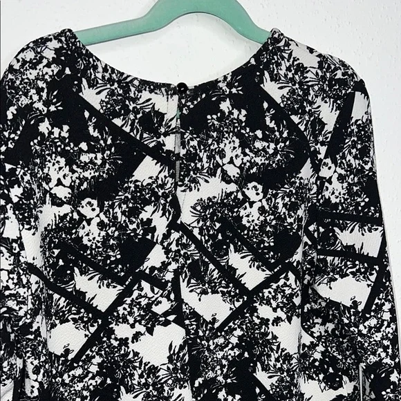 Xhilaration Black and White Cowl Neck Sheath Midi Dress - Picture 7 of 9